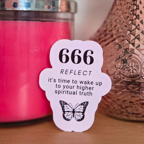 666 Reflect Angel Number Sticker