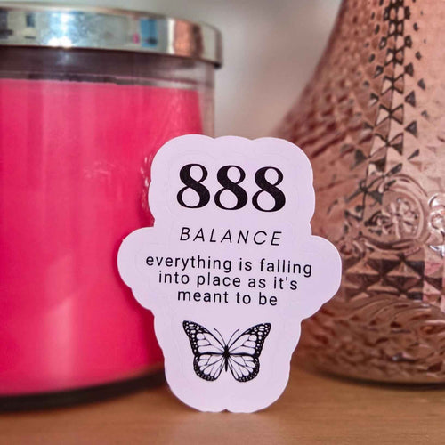 888 Balance Angel Number Sticker