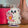 Bookish Ghost Reader Sticker