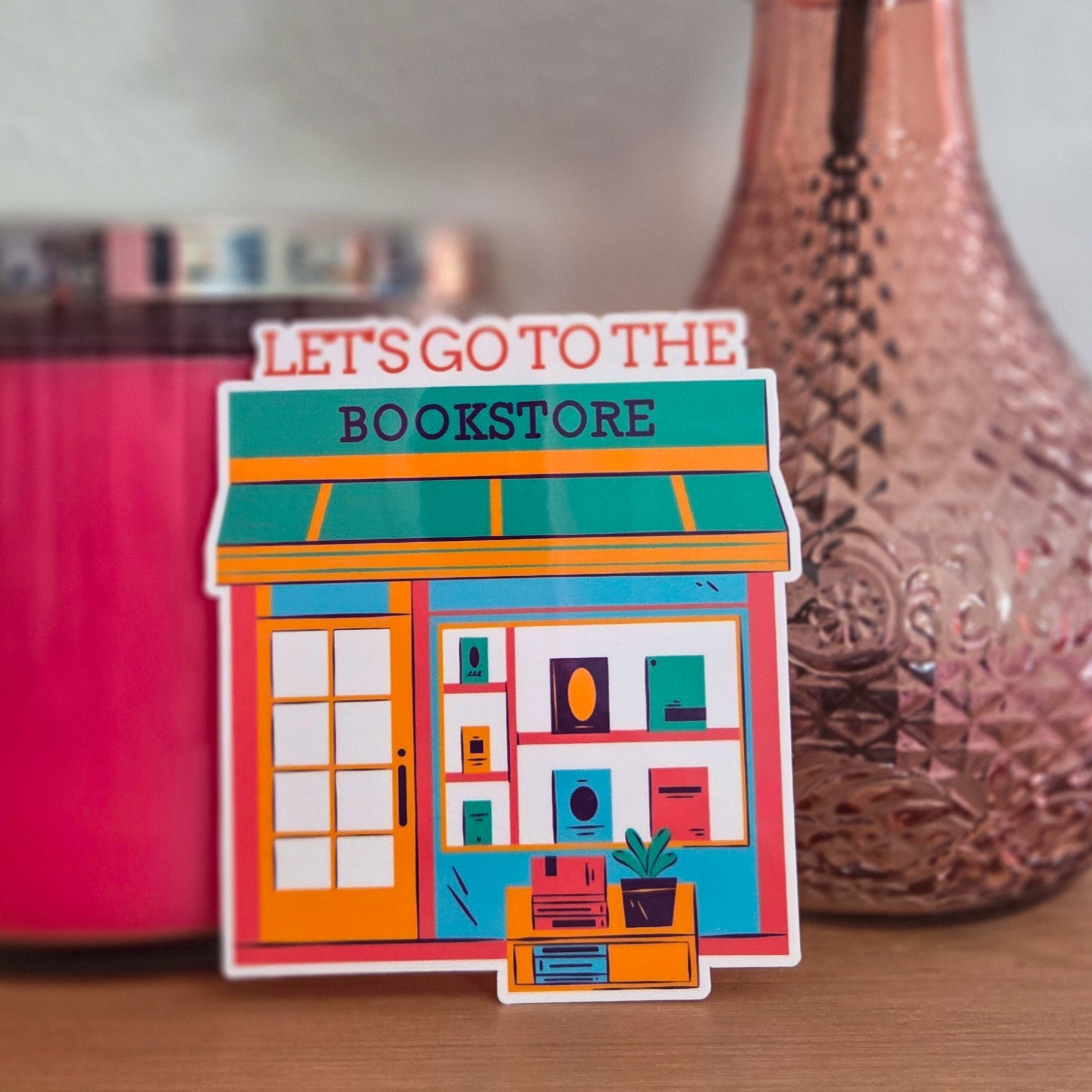 Let's Go to the Bookstore Sticker